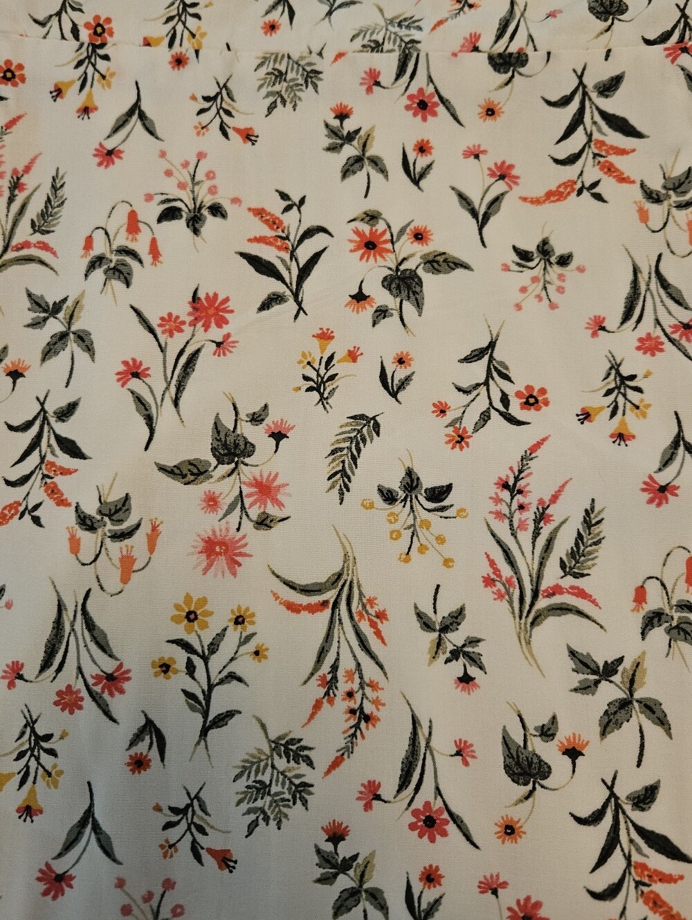 Old Navy SZ L NWT Floral Prairie Midi Dress Puff Sleeve Shirred Back Front Slit - Picture 6 of 11